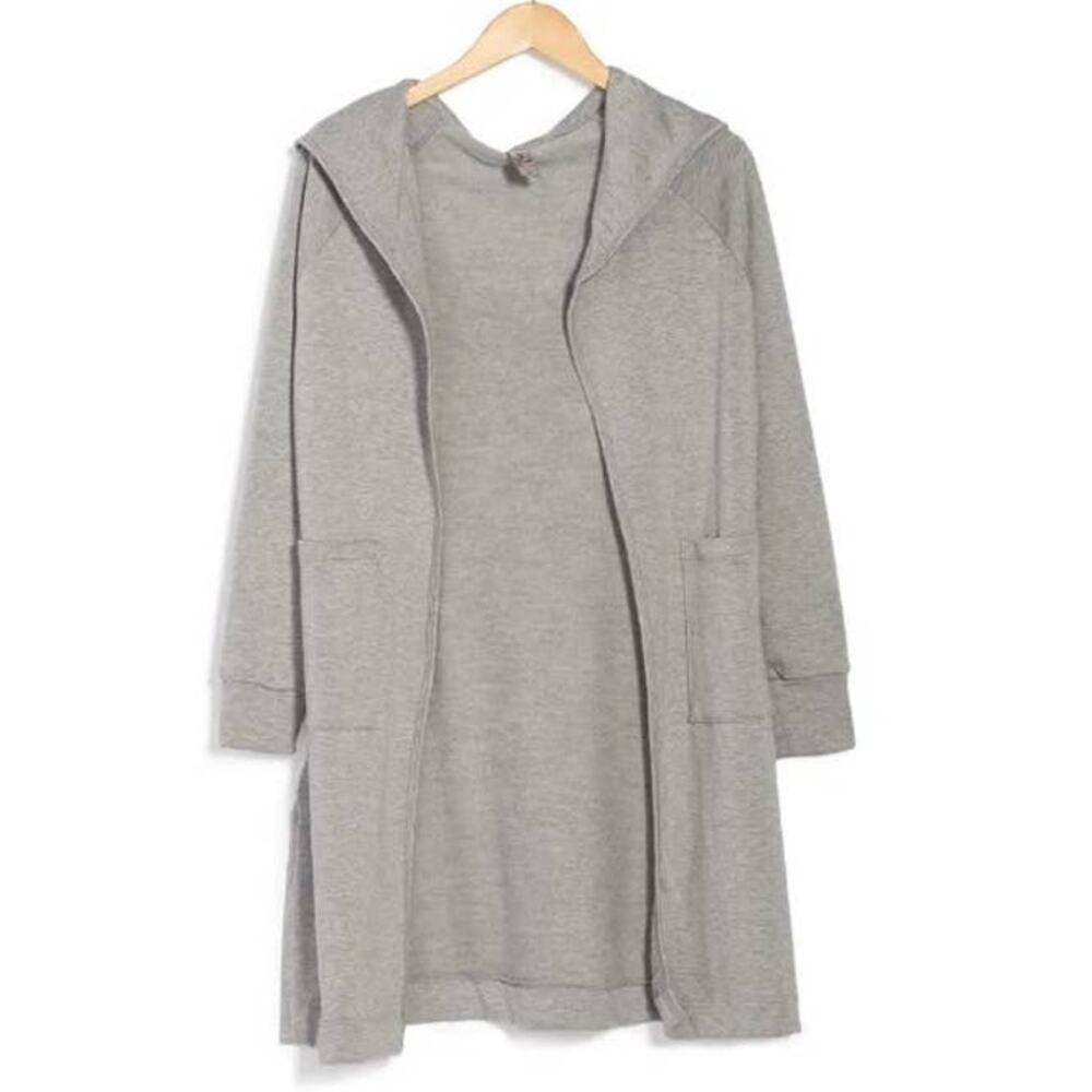 Hooded Duster GO COUTURE Light Blue Small NWT